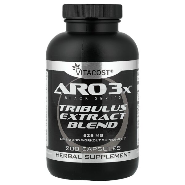 Vitacost - ARO3X Black Series Mistura de Extrato de Tribulus 625 mg 200 Cápsulas
