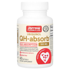 Jarrow Formulas - Ubiquinol QH-Absorb Máxima Absorção 100 mg 60 Cápsulas Softgel