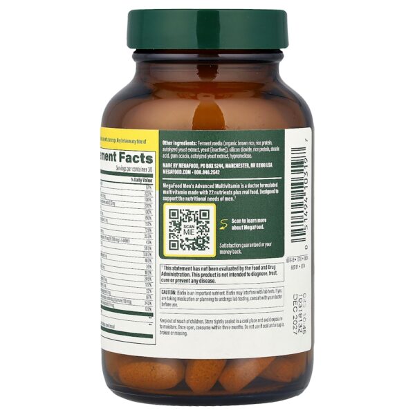 MegaFood - Multivitamínico Advanced Men's Advanced 60 Comprimidos