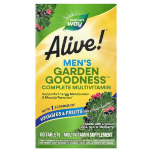 Nature's Way - Alive! Garden Goodness Multivitamínico Completo para Homens 60 Comprimidos