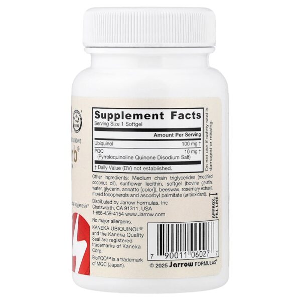 Jarrow Formulas - QH-Absorb + PQQ 30 Cápsulas Softgel