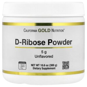 95-3.jpg California Gold Nutrition - D-ribose em Pó Sem Sabor 300 g