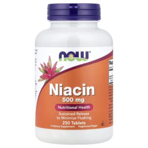 NOW Foods - Niacina 500 mg 250 Comprimidos