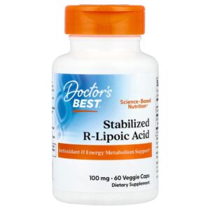 Doctor's Best - Ácido R-lipoico Estabilizado 100 mg 60 Cápsulas Vegetais
