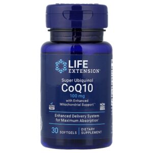 Life Extension - Super Ubiquinol CoQ10 com Enhanced Mitochondrial Support 30 Cápsulas Softgel
