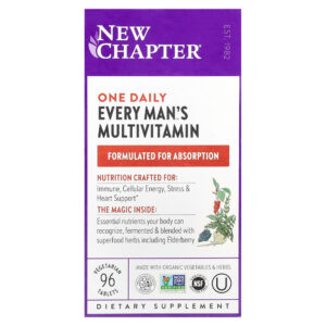 New Chapter - Every Man's One Daily Multivitamin 96 Comprimidos Vegetarianos