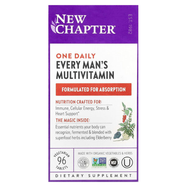 New Chapter - Every Man's One Daily Multivitamin 96 Comprimidos Vegetarianos