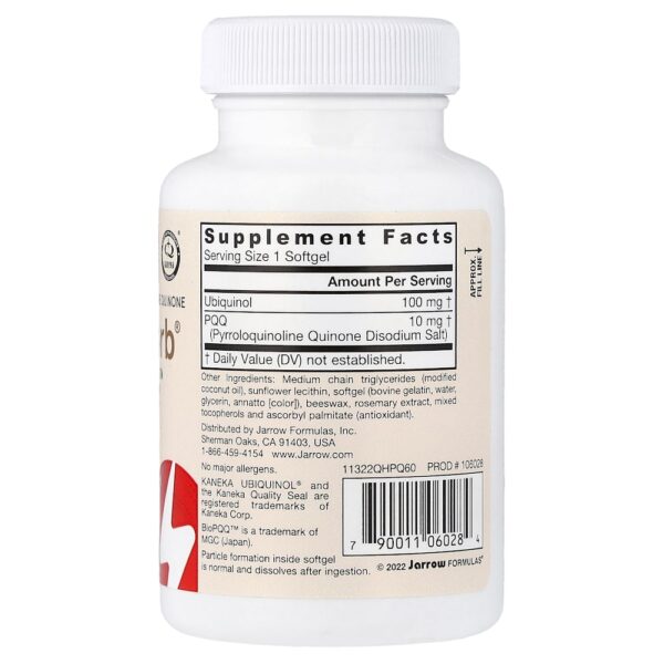 Jarrow Formulas - QH-Absorb + PQQ 60 Cápsulas Softgel