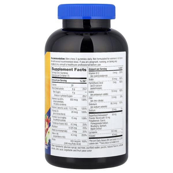 Nature's Way - Alive! Multivitamínico em Gomas para Homens Frutas 150 Gomas