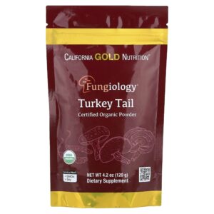 California Gold Nutrition - Fungiology Cauda-de-peru Orgânico Certificado em Pó 120 g