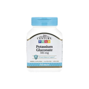 Gluconato de Potássio 595mg 110 Tabletes - 21st Century