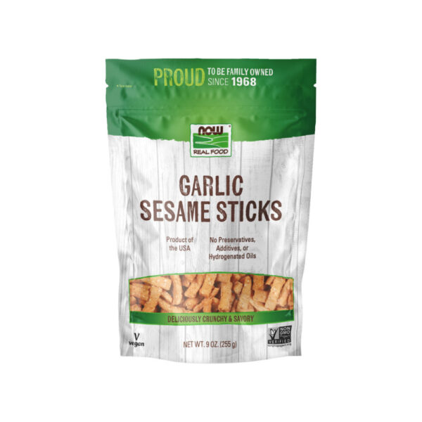 a679e9ac93bc4aeda9cea6ffd8261000-xpliuhdd59.jpg Garlic Sesame Sticks Bastões de Gergelim e Alho 255g - Now Foods