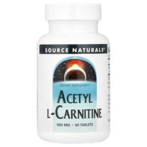 Acetil L-Carnitina 500 mg 60 Tabletes - Source Naturals