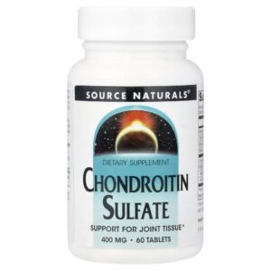 Ácido condroitinossulfúrico 400 mg 60 Tabletes - Source Naturals