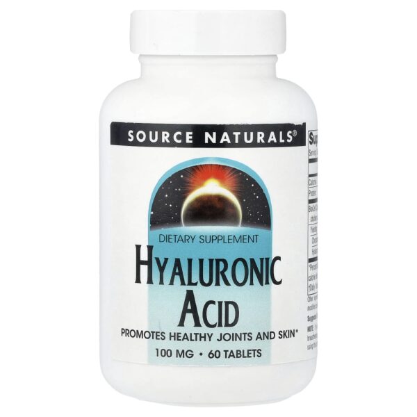 Ácido Hialurônico 100 mg 60 Comprimidos - Source Naturals