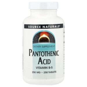 Ácido Pantotênico 250 mg 250 Comprimidos - Source Naturals