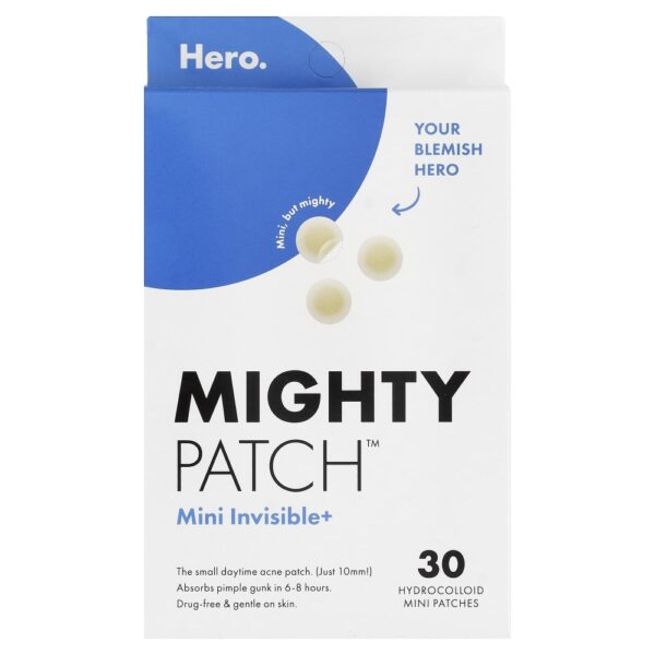 Adesivo Hidrocoloide para Acne Mighty Patch Mini Invisible+ 30 Adesivos - Hero Cosmetics
