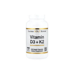 Vitamina D3 + K2 240 Cápsulas Vegetais - California Gold Nutrition