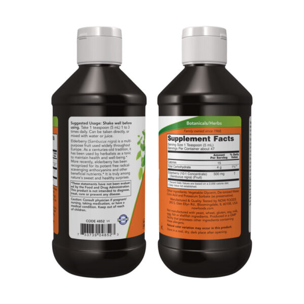 Elderberry Sabugueiro Líquido 237ml - Now Foods