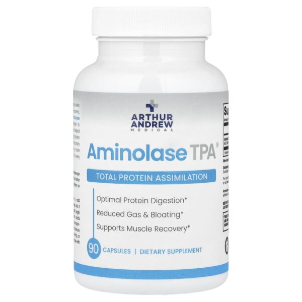 Aminolase TPA Suporte Enzimático para Digestão de Proteínas 90 Cápsulas - Arthur Andrew Medical