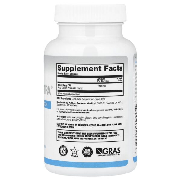 Aminolase TPA Suporte Enzimático para Digestão de Proteínas 90 Cápsulas - Arthur Andrew Medical