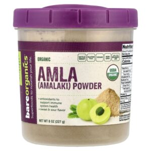 Amla Orgânica em Pó Superfood 227 g - BareOrganics