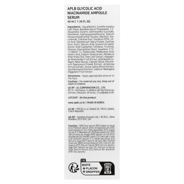 Ampola Sérum de Niacinamida de Ácido Glicólico 40 ml - APLB