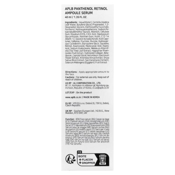 Ampola Sérum de Pantenol e Retinol 40 ml - APLB