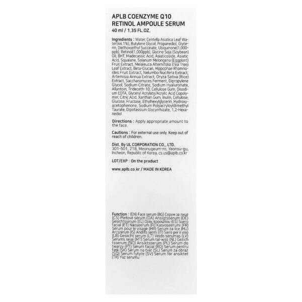 Ampola Sérum de Retinol Coenzima Q10 40 ml - APLB