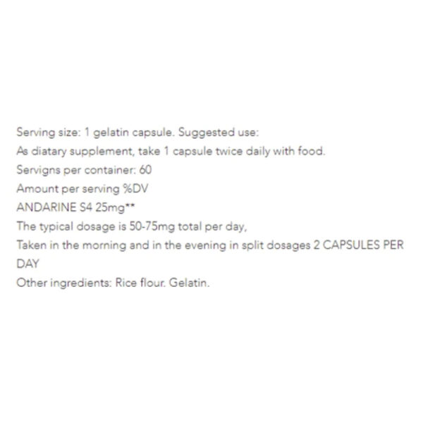 Andarine S4 25mg 60 Cápsulas - Dragon Elite