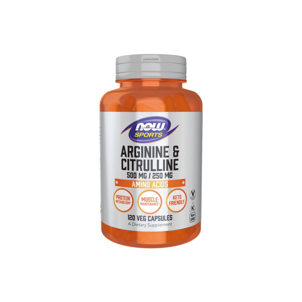 Arginina e Citrulina 120 Veg Cápsulas - Now Foods