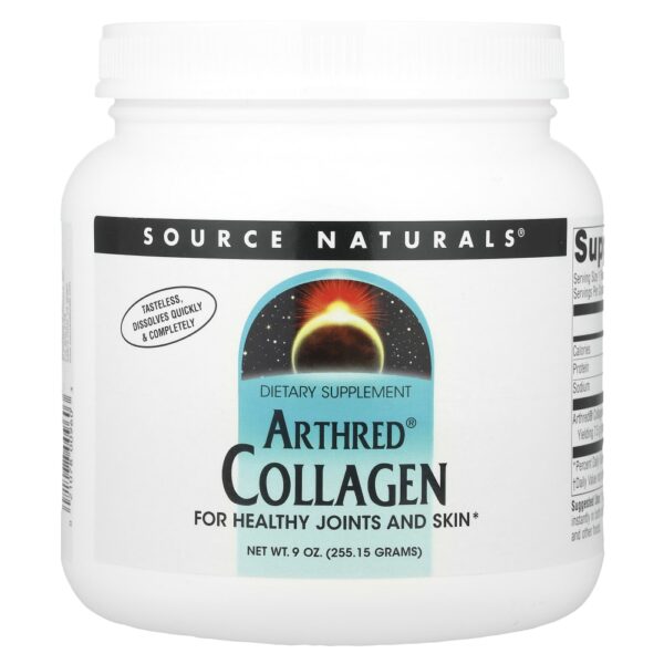 Arthred Colágeno Hidrolisado em Pó 255 g - Source Naturals