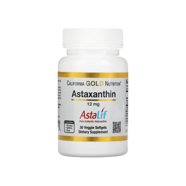 Astaxanthin (Astaxantina) 12mg Astalif 30 Cápsulas - California Gold Nutrition
