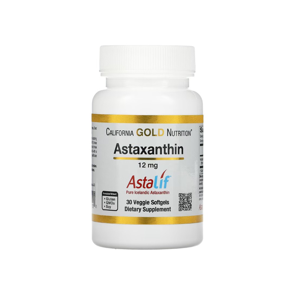 Astaxanthin (Astaxantina) 12mg Astalif 30 Cápsulas - California Gold Nutrition