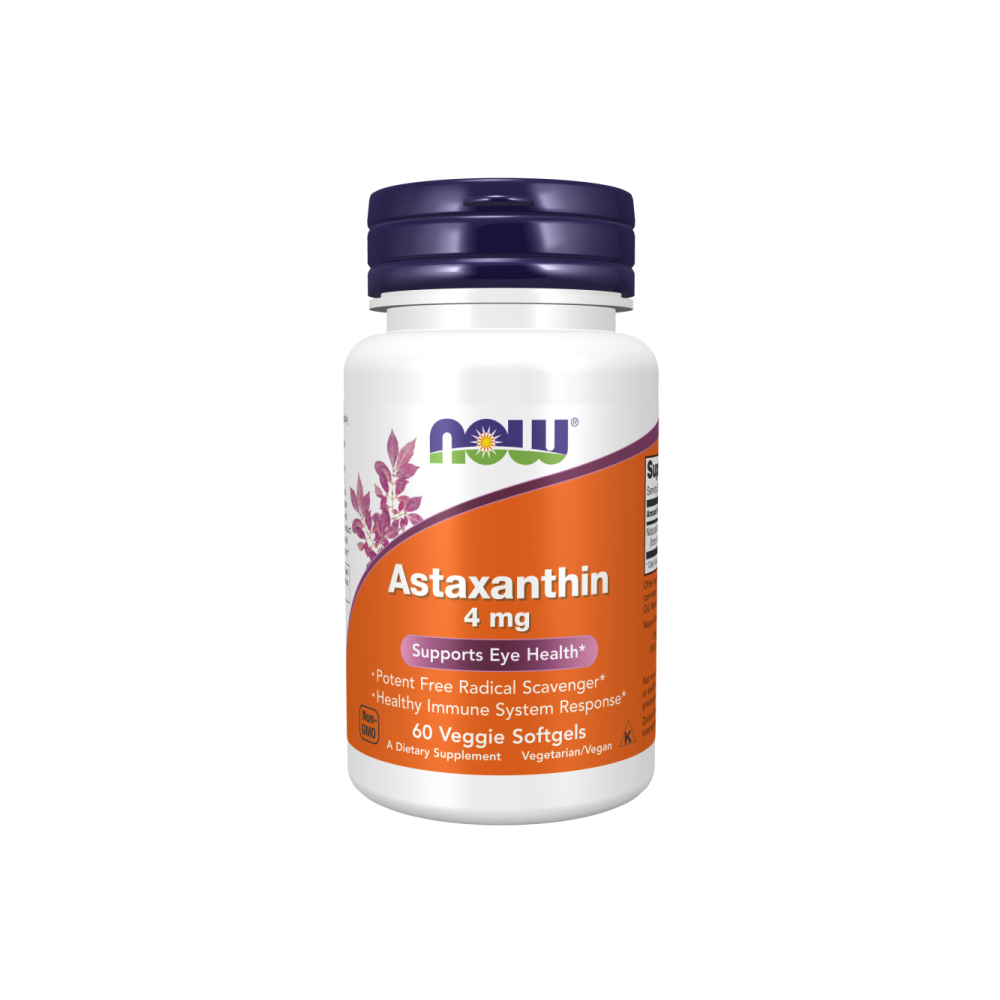 Astaxantina 4mg 60 Veggie Softgels - Now Foods