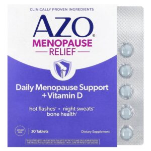 AZO - Suplemento para Alívio da Menopausa Menopause Relief 30 Comprimidos