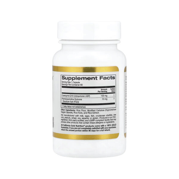 CoQ10 com PQQ 60 Cápsulas Vegetais - California Gold Nutrition