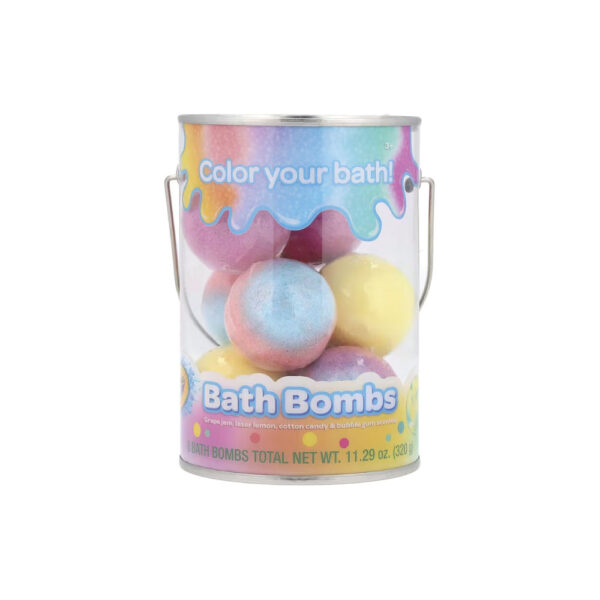 b2243b52030c4ff08b1ddc55517b4975-kc7o9peo9n.jpg Bath Bombs 3+ Geleia de Uva, Laser Limão, Algodão Doce e Goma de Bolha Perfumada 8 unidades - Crayola