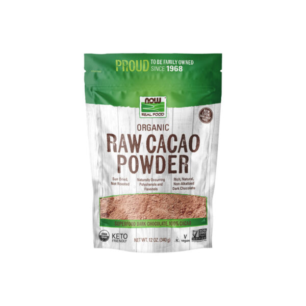 Cacau em Pó Cru e Orgânico 340g - Now Foods