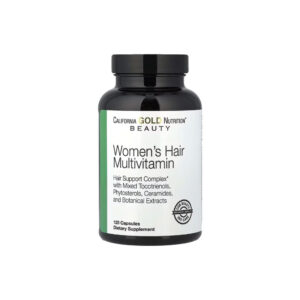 b6768044c0864082b47a0a777f4ecf5e-vqt8fls49r.jpg Multivitamínico Capilar para Mulheres 120 Cápsulas Vegetais - California Gold Nutrition
