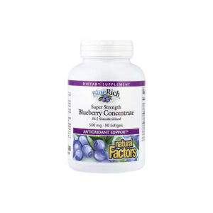 BlueRich Blueberry Concentrate Concentrado de Mirtilo 500mg 90 Softgels - Natural Factors