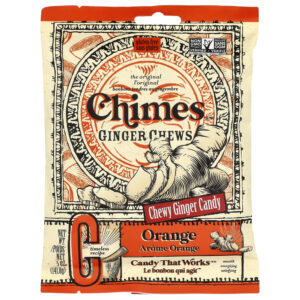 Balas Mastigáveis de Gengibre Laranja 142 g - Chimes
