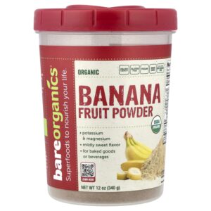 Banana Orgânica em Pó Superfood 340 g - BareOrganics