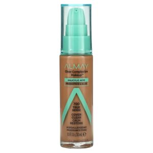 Base Facial para Pele com Acne Clear Complexion Makeup Cor 700 True Beige 30 ml - Almay