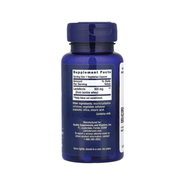 Cápsulas de Lactoferrina 300mg 60 Cápsulas Vegetarianas - Life Extension