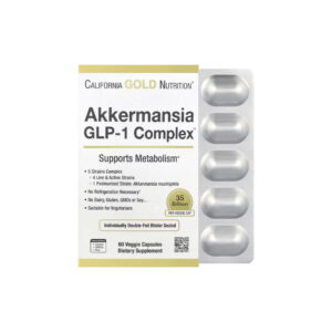 Complexo GLP-1 com Akkermansia + Probióticos 60 Cápsulas Vegetais - California Gold Nutrition