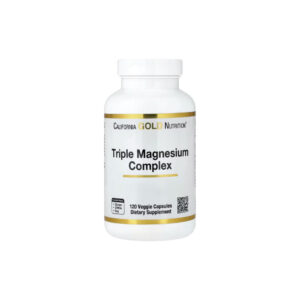 Complexo Triplo de Magnésio Malato Citrato e Bisglicinato Quelato 120 Cápsulas Vegetais - California Gold Nutrition