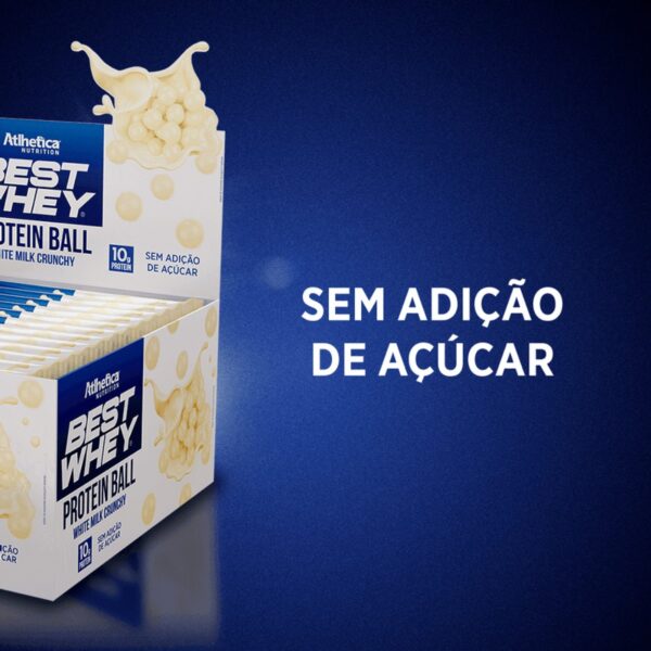 Best Whey Protein Ball White Milk Crunchy 12 sachês de 50g - Atlhetica