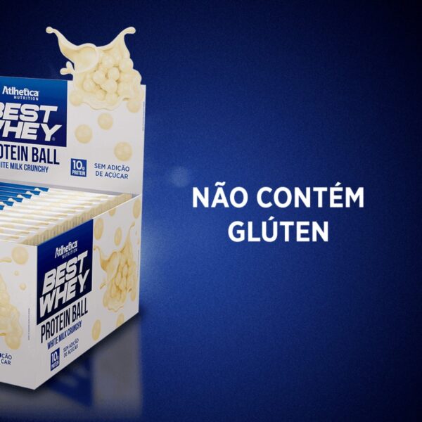 Best Whey Protein Ball White Milk Crunchy 12 sachês de 50g - Atlhetica