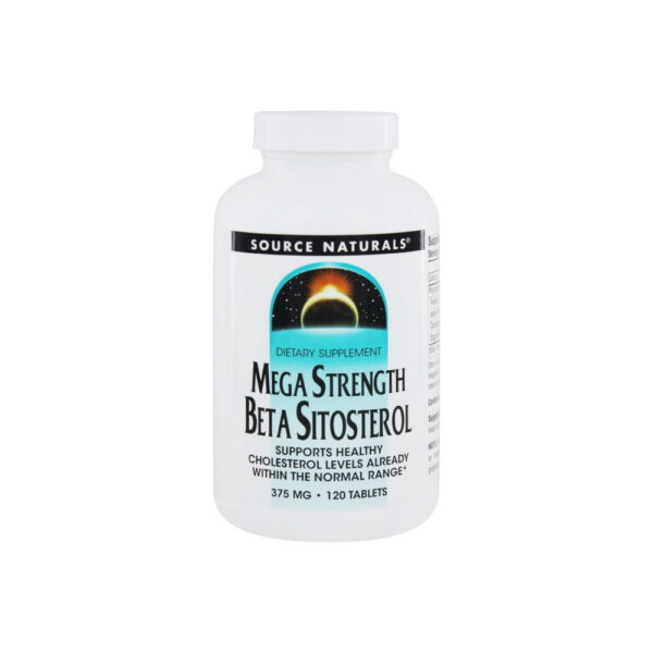 Beta Sitosterol 375mg Mega Potência 120 Tabletes - Source Naturals